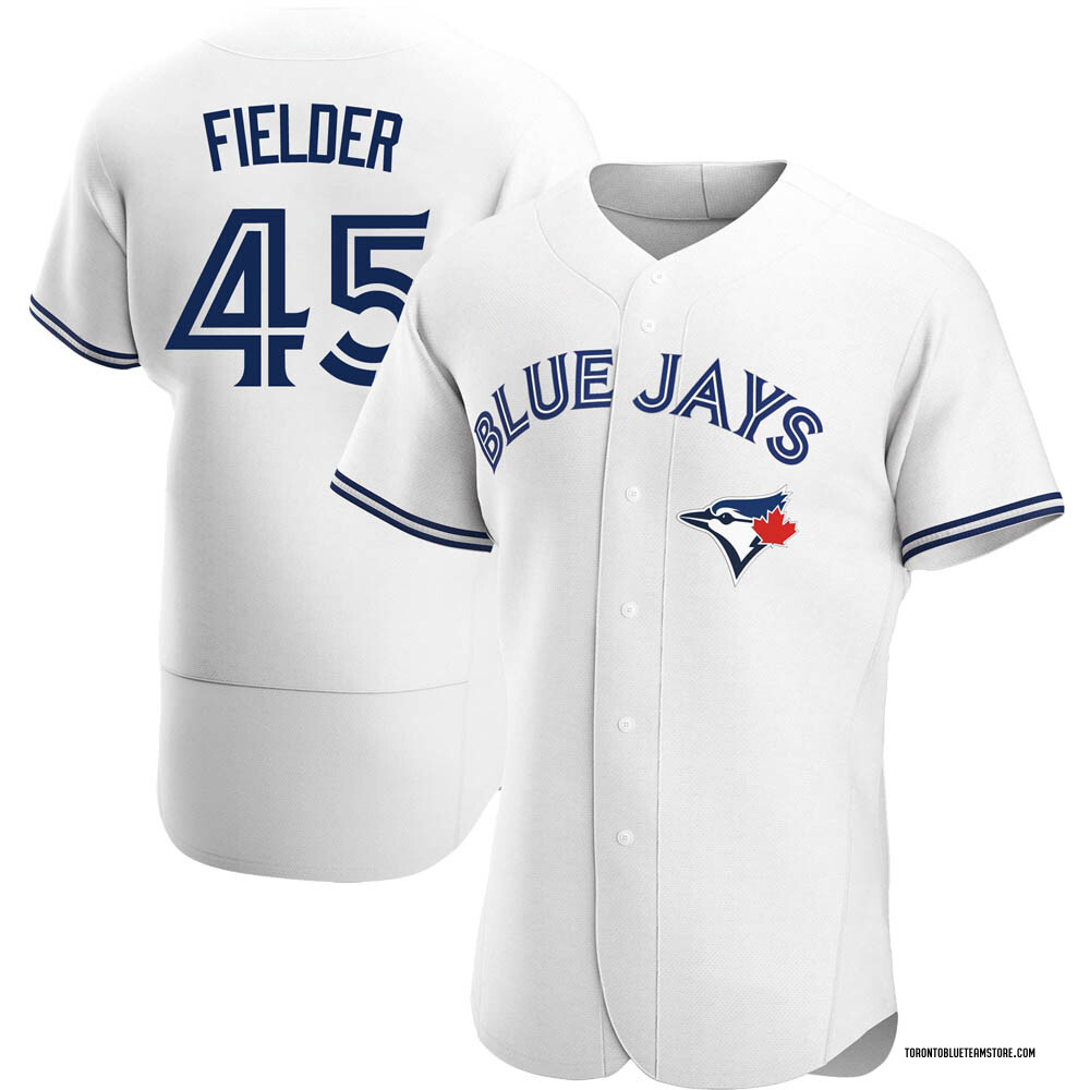 Authentic Cecil Fielder Men's Toronto Blue Jays Home Jersey - White