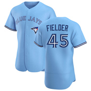Authentic Cecil Fielder Men's Toronto Blue Jays Powder Alternate Jersey - Blue