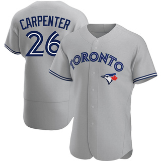 Authentic Chris Carpenter Men's Toronto Blue Jays Road Jersey - Gray