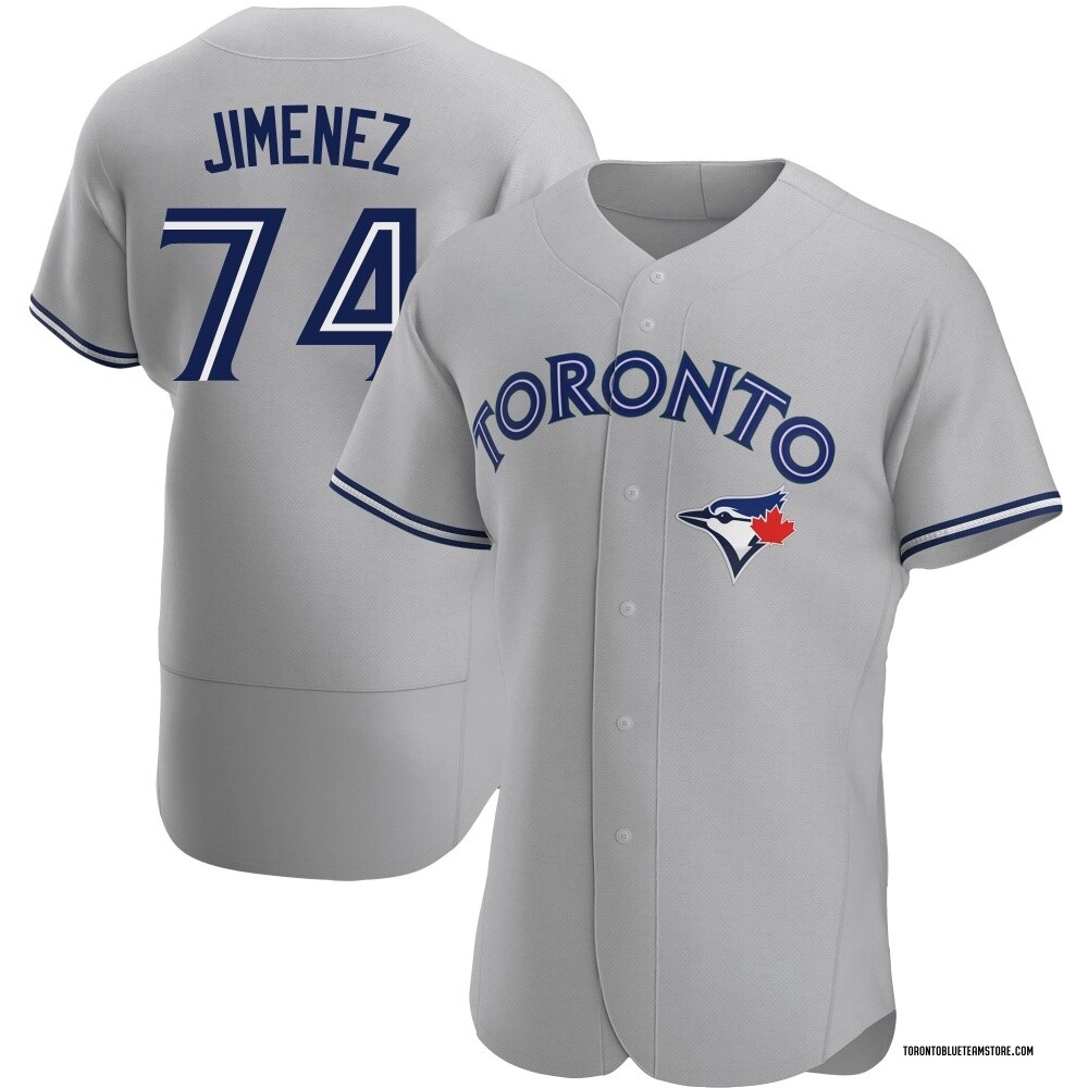 Authentic Eloy Jimenez Men's Toronto Blue Jays Road Jersey - Gray