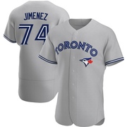 Authentic Eloy Jimenez Men's Toronto Blue Jays Road Jersey - Gray