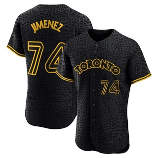 Authentic Eloy Jimenez Men's Toronto Blue Jays Snake Skin City Jersey - Black