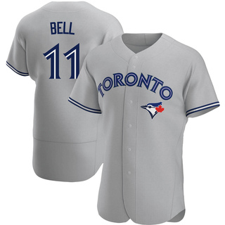 Authentic George Bell Men's Toronto Blue Jays Road Jersey - Gray