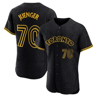 Authentic Hayden Juenger Men's Toronto Blue Jays Snake Skin City Jersey - Black