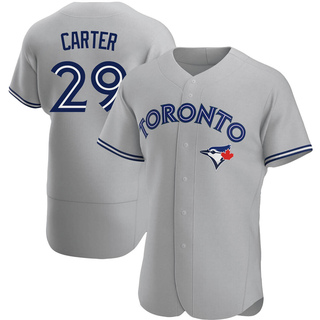 Authentic Joe Carter Men's Toronto Blue Jays Road Jersey - Gray