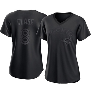 Authentic Jonatan Clase Women's Toronto Blue Jays Pitch Fashion Jersey - Black