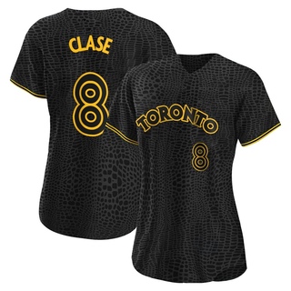 Authentic Jonatan Clase Women's Toronto Blue Jays Snake Skin City Jersey - Black