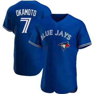 Authentic Kazuma Okamoto Men's Toronto Blue Jays Alternate Jersey - Royal