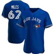 Authentic Spencer Miles Men's Toronto Blue Jays Alternate Jersey - Royal