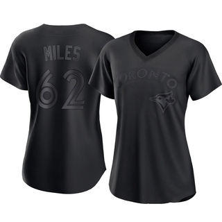 Authentic Spencer Miles Women's Toronto Blue Jays Pitch Fashion Jersey - Black