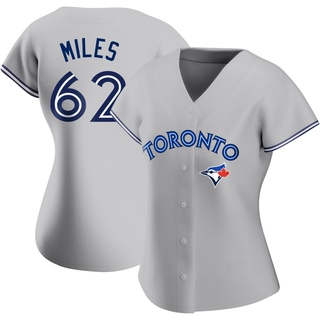 Authentic Spencer Miles Women's Toronto Blue Jays Road Jersey - Gray