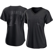 Authentic Yohendrick Pinango Women's Toronto Blue Jays Pitch Fashion Jersey - Black