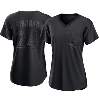 Authentic Yohendrick Pinango Women's Toronto Blue Jays Pitch Fashion Jersey - Black