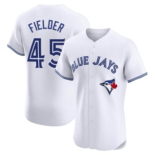 Elite Cecil Fielder Men's Toronto Blue Jays Home Jersey - White