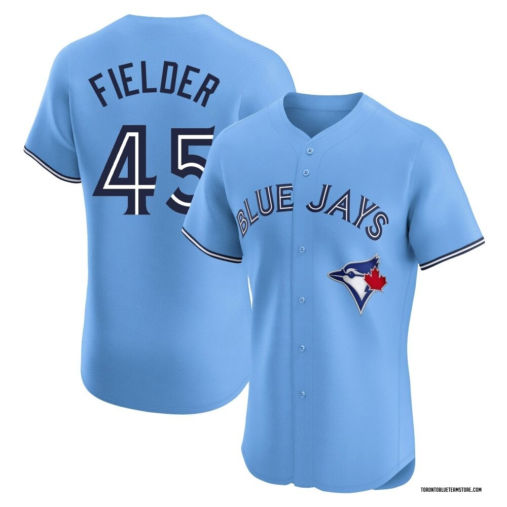 Elite Cecil Fielder Men's Toronto Blue Jays Powder Alternate Jersey - Blue