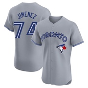 Elite Eloy Jimenez Men's Toronto Blue Jays Road Jersey - Gray