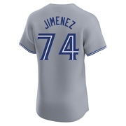 Elite Eloy Jimenez Men's Toronto Blue Jays Road Jersey - Gray