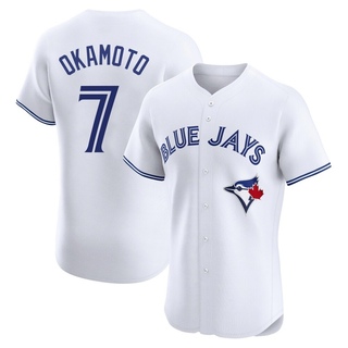 Elite Kazuma Okamoto Men's Toronto Blue Jays Home Jersey - White