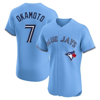 Elite Kazuma Okamoto Men's Toronto Blue Jays Powder Alternate Jersey - Blue