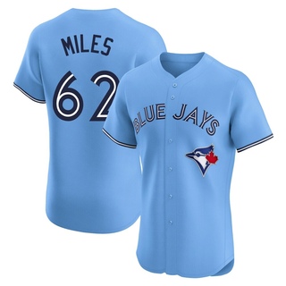 Elite Spencer Miles Men's Toronto Blue Jays Powder Alternate Jersey - Blue