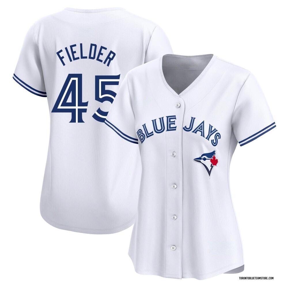 Limited Cecil Fielder Women's Toronto Blue Jays Home Jersey - White