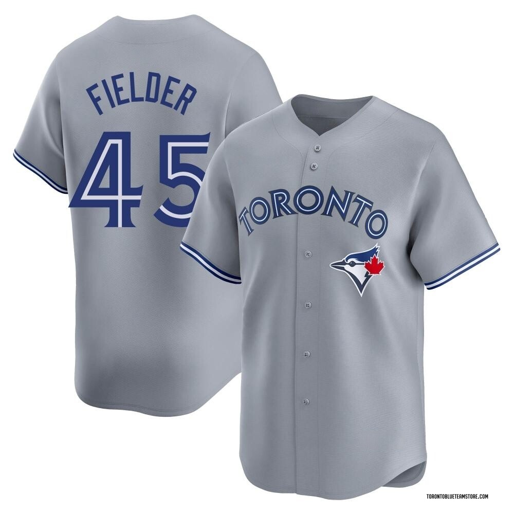 Limited Cecil Fielder Youth Toronto Blue Jays Away Jersey - Gray