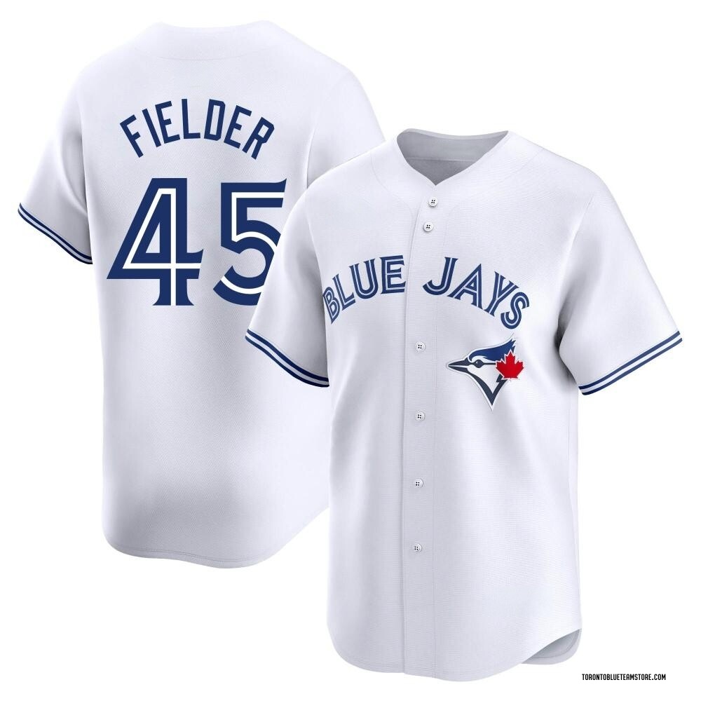 Limited Cecil Fielder Youth Toronto Blue Jays Home Jersey - White