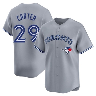 Limited Joe Carter Men's Toronto Blue Jays Away Jersey - Gray