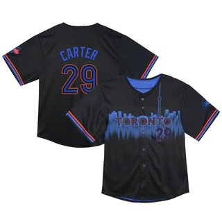 Limited Joe Carter Toddler Toronto Blue Jays 2024 City Connect Jersey - Black