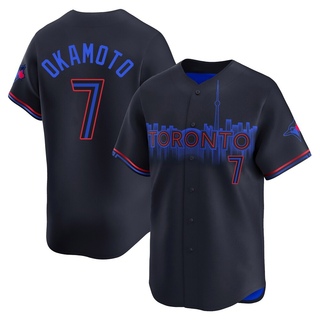 Limited Kazuma Okamoto Men's Toronto Blue Jays 2024 City Connect Jersey - Black