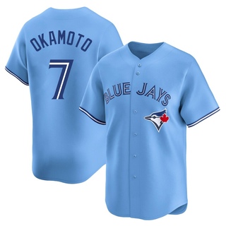 Limited Kazuma Okamoto Men's Toronto Blue Jays Powder Alternate Jersey - Blue