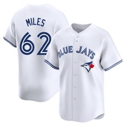 Limited Spencer Miles Men's Toronto Blue Jays Home Jersey - White