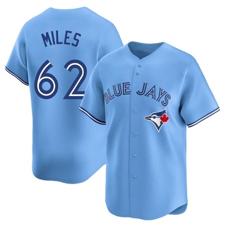 Limited Spencer Miles Men's Toronto Blue Jays Powder Alternate Jersey - Blue