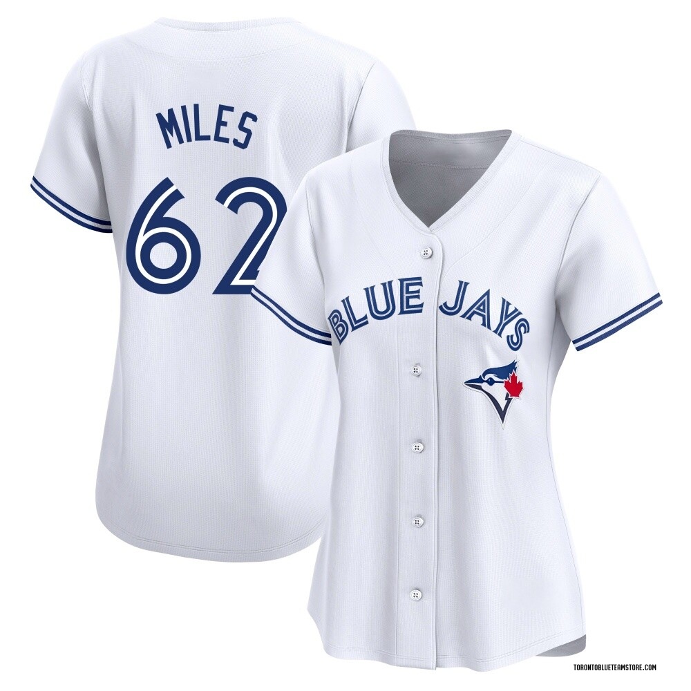 Limited Spencer Miles Women's Toronto Blue Jays Home Jersey - White