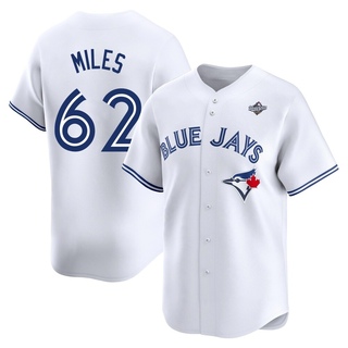 Limited Spencer Miles Youth Toronto Blue Jays Home 2025 World Series Jersey - White
