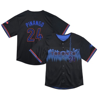 Limited Yohendrick Pinango Toddler Toronto Blue Jays 2024 City Connect Jersey - Black