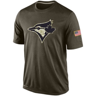 Men's Toronto Blue Jays Dri-Fit Salute To Service KO Performance T-Shirt - Olive