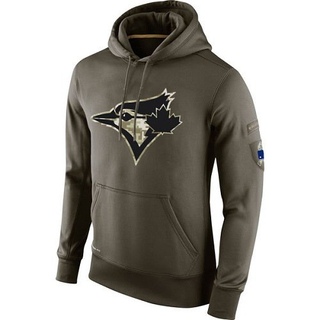 Men's Toronto Blue Jays Salute To Service KO Performance Hoodie - Olive