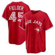 Replica Cecil Fielder Men's Toronto Blue Jays Canada Day Jersey - Red