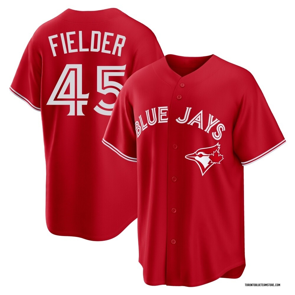 Replica Cecil Fielder Youth Toronto Blue Jays Canada Day Jersey - Red