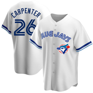 Replica Chris Carpenter Men's Toronto Blue Jays Home Cooperstown Collection Jersey - White