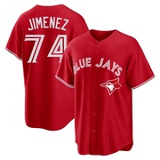 Replica Eloy Jimenez Men's Toronto Blue Jays Canada Day Jersey - Red