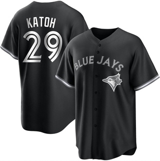 Replica Gosuke Katoh Youth Toronto Blue Jays Jersey - Black/White