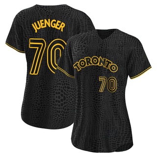 Replica Hayden Juenger Women's Toronto Blue Jays Snake Skin City Jersey - Black