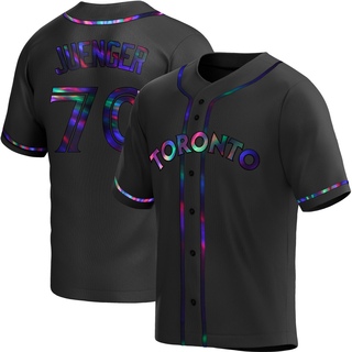 Replica Hayden Juenger Youth Toronto Blue Jays Alternate Jersey - Black Holographic