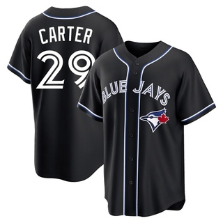 Replica Joe Carter Men's Toronto Blue Jays Fashion Out Jersey - Black