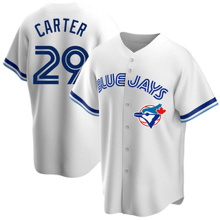 Replica Joe Carter Men's Toronto Blue Jays Home Cooperstown Collection Jersey - White