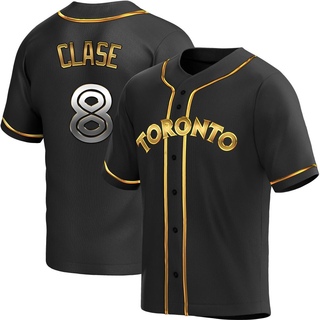 Replica Jonatan Clase Men's Toronto Blue Jays Alternate Jersey - Black Golden