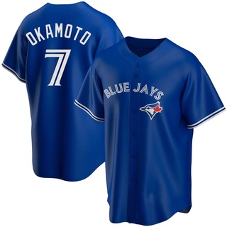 Replica Kazuma Okamoto Men's Toronto Blue Jays Alternate Jersey - Royal