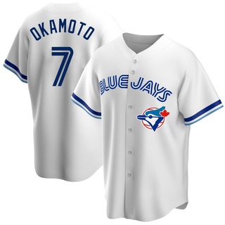 Replica Kazuma Okamoto Men's Toronto Blue Jays Home Cooperstown Collection Jersey - White
